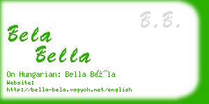 bela bella business card